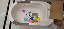 日康（rikang）日康婴儿洗澡盆宝宝浴盆新生儿童可坐躺大号澡盆婴幼儿家用洗澡桶 米色+戏水礼包+水温计（无躺板） 实拍图
