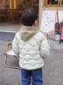 巴拉巴拉童装儿童羽绒服冬男童女童宝宝外套摇粒绒两件套时尚撞色 豆绿40044 120 实拍图