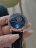 宾爵星际地球蓝宝石镂空腕表男士休闲百搭手表进口机械机芯防水牛皮带 星际穿越-镶钻男士商务腕表-皮带 实拍图