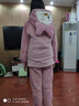 多妙屋儿童睡衣秋冬女童珊瑚绒套装法兰绒亲子家居服 99090粉色 160cm  实拍图