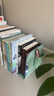 四季年华可伸缩书立带笔筒书架一体桌面书本收纳架高中生挡板书夹折叠固定书本立架学生用桌上立书架创意 奶油白/大号 无规格 实拍图