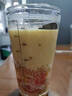 蓝爱玻璃杯带盖大容量家用奶茶杯网红水杯刻度杯果汁杯吸管杯子 流星雨+玻璃吸管+管刷 450ml 1只 实拍图