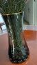 木丁丁 描金玻璃花瓶大号 透明水晶轻奢落地客厅富贵竹摆件北欧干插花器 描金灰色28cm 实拍图