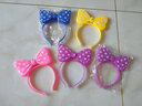 京唐 新年装扮派对发光发卡发箍生日聚会头饰蝴蝶结头箍演唱会 5只 实拍图