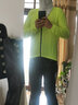 沃萨维（WOSAWE）春秋季公路车薄款长袖自行车骑行服高弹透气速干山地车短袖上衣男 初适-荧光绿长袖套装 吸湿排汗 M (适合60-70KG) 实拍图