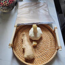 佳亿厨连 日式编织篮家用面包篮藤编托盘下午茶餐具双耳糖果盘水果点心篮 木手柄果篮中号 实拍图