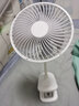 卡西道夫小风扇usb可充电小型风扇台夹壁挂便携夹式夹扇空调电扇婴儿车家用办公室桌面桌上宿舍床头用 【1800续航/带定时】角度任意调 【配 数据线】 实拍图