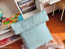 恒源祥床头靠垫护腰床上靠背三角沙发靠枕头可拆洗办公室软包汽车腰靠 湖蓝色-厚20cm（韩国绒） 大号60*50cm（长*高） 实拍图