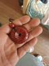 金石灵朱砂吊坠挂坠护身符平安扣男女款晶体砂颗粒本命年项链送生日礼物  原矿晶体砂平安扣（大号） 实拍图