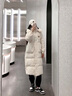鸭鸭（YAYA）羽绒服女中长款2025冬季新款韩版极寒时尚宽松连帽收腰显瘦外套 黑色 S 【建议体重80-100斤】 实拍图