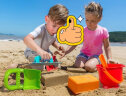 Hape儿童挖沙玩雪铲子小桶组合工具套装玩雪模型男女戏水玩沙户外玩具 沙滩9件套 E8404 实拍图