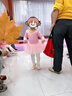 艾舞戈儿童舞蹈服女童春秋长袖粉色公主蓬蓬纱裙连体练功服 110码 实拍图