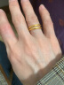 周六福（ZLF）母亲节礼物   黄金戒指女款硬金三生三世足金素圈指环 定价单个 光面10号 实拍图