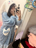 梦舒纷睡袍女冬睡衣春秋季可爱学生中长款加绒加厚宿舍家居服珊瑚绒卡通 玉桂狗睡袍+裤子 M 实拍图