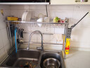 家佰利厨房水槽置物架304不锈钢沥水碗碟架洗碗架篮水池用具收纳架大全 升级款水槽组合2:刀架+筷筒 实拍图