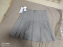 萝美酱百褶裙松紧腰高腰弹力a字小个子短裙子女胖mm遮肉显瘦春秋半身裙 灰色（松紧腰带口袋） M 【建议90-105斤】 实拍图
