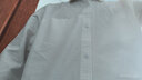 星禾莱美式重磅长袖衬衫男秋季纯棉感休闲纯色翻领衬衣复古外套 白色 XL 138-160斤 实拍图