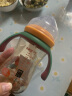 日康（rikang）吸管奶瓶 1岁以上带重力球宽口奶瓶 PPSU带手柄240ml 黄色N1063-2 晒单实拍图