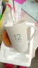 布丁瓷艺 创意陶瓷杯子马克杯 带盖带勺男女情侣水杯简约咖啡杯牛奶杯 12竹盖+精品勺 晒单实拍图
