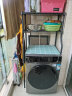 川井（WELLAND）洗衣机置物架 落地阳台浴室卫生间滚筒翻盖波轮洗衣机收纳架黑色 实拍图