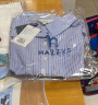 哈吉斯（HAZZYS）女装 夏季款女士休闲设计感条纹七分袖衬衫女ASCSK13BK42 蓝色BL 170/92A 42 晒单实拍图