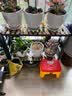 木都居 阳台花架铁艺花架绿萝多肉花盆架置物架实木多层架阳台盆架多功能 长100*宽22*高42（单个） 实拍图