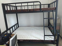 叠亿高低床上下铺双层铁床可拆卸式组装铁架子床80KG加厚款 黑色床+上下两个8CM厚环保棕垫 上120下150CM 实拍图