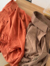 蒂洛缇娜新款时尚洋气百搭女士夏季穿的衬衫绵麻衬衫女夏短袖年新款夏季 浅咖色 XL120-135斤 晒单实拍图