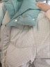 鸭鸭羽绒服女短款针织拼接小个子2022年冬季新款潮流时尚百搭保暖外套 绿色 160/M 实拍图