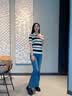达芙妮乐福鞋女厚底皮鞋女秋季2026新款英伦风增高粗跟通勤一脚蹬单鞋女 黑色厚底【金属扣 跟高5.5CM】 35 实拍图