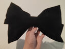 海伊朵超大号黑色丝绒蝴蝶结发夹轻奢优雅小众复古后脑勺夹子发顶夹网红 黑色丝绒复古大蝴蝶结发夹 实拍图