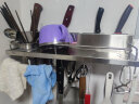 摩恩（MOEN）304不锈钢多功能厨房挂件刀架 调料架打孔壁挂式置物架KAC0102SL 50CM单筒KAC0101SL 实拍图