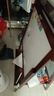 七巧板（Tangram）实木儿童画板双面磁性小黑板支架式家用教学小学生宝宝画画写字板 036胡桃咖 尊享无尘礼包+5米画纸 实拍图