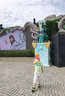 361°童装 儿童短袖2026夏季男女童6-14岁印花短T恤 绿140 实拍图