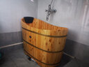 尚田泡澡木桶浴桶木质家用小卫生间沐浴桶成人洗澡盆圆形实木洗澡木桶 1米1长 望月 实拍图