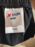 特步（XTEP）儿童童装中性夏季短裤轻薄梭织运动五分裤 正黑色(9262) 130cm 实拍图
