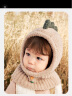 kocotreekk树儿童帽子秋冬卡通保暖毛线帽男女童围脖一体帽宝宝可爱 实拍图