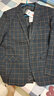 啄木鸟 小西服男新款春秋韩版修身帅气西装格子休闲秋冬加棉单西高端外套上衣 307黑色 XL 实拍图