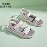 达芙妮（DAPHNE）凉鞋女平底学生魔术贴孕妇运动2025年新款夏季沙滩鞋少女外穿 米红色 37 标准码 实拍图