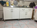 曲索寐简易橱柜灶台柜组合厨柜洗菜洗碗水盆厨房不锈钢碗筷柜组装水槽柜 160*50双抽单水槽柜 实拍图