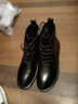 ZHR马丁靴女平底加绒细绑带单靴时尚百搭英伦风经典休闲短靴子女 BA05A 黑色（加绒） 37  实拍图