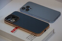 简美 适用 苹果13手机壳真皮iphone13pro手机套镜头全包苹果13保护套防摔超薄男女新款皮套商务外壳 苹果13pro 魔方真皮后壳 宝石蓝 实拍图