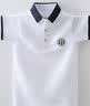 伴1号（BANYIHAO）男童短袖T恤夏季夏天衣服翻领POLO衫棉宽松儿童上衣男孩中大童 白色 160 实拍图