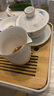 金镶玉 【国潮来袭】功夫茶具套装 羊脂玉瓷家用陶瓷白瓷泡茶套组礼盒装 碧水舟行羊脂玉瓷描金套组 实拍图