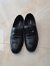 卡帝乐鳄鱼（CARTELO）套脚头层牛皮商务休闲鞋男士圆头低帮爸爸鞋皮鞋男1068 黑色 38 实拍图