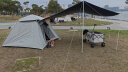 牧高笛（MOBIGARDEN）零动黑胶版 户外露营自动速开大空间黑胶公园亲子家庭防晒帐篷 零动155帐篷+天幕(米白) 晒单实拍图