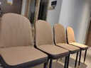 邦将 北欧轻奢餐椅休闲椅子家用简约化妆靠背现代酒店椅铁艺餐桌椅 金腿橘灰【2把起发】 实拍图
