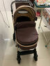 逗逗熊婴儿推车高景观童车宝宝可坐可平躺双向避震折叠BB轻便手推车  旗舰版灰色+坐躺+单手收+遮阳蚊帘+后轮高配+餐盘 实拍图