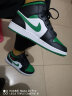 耐克（NIKE）【潮】Air Jordan aj1板鞋男女新款高帮休闲跑步运动耐磨篮球鞋 554725/554724-067/黑绿脚趾 43 实拍图