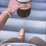 名锐（MINGRUI）玻璃杯水杯女咖啡杯便携车载双开两用吸管杯子防烫高颜值学生礼物 柠檬黄500ml 实拍图